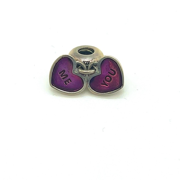 Pandora You & Me Heart Dangle Charm (retired) - Picture 4 of 5